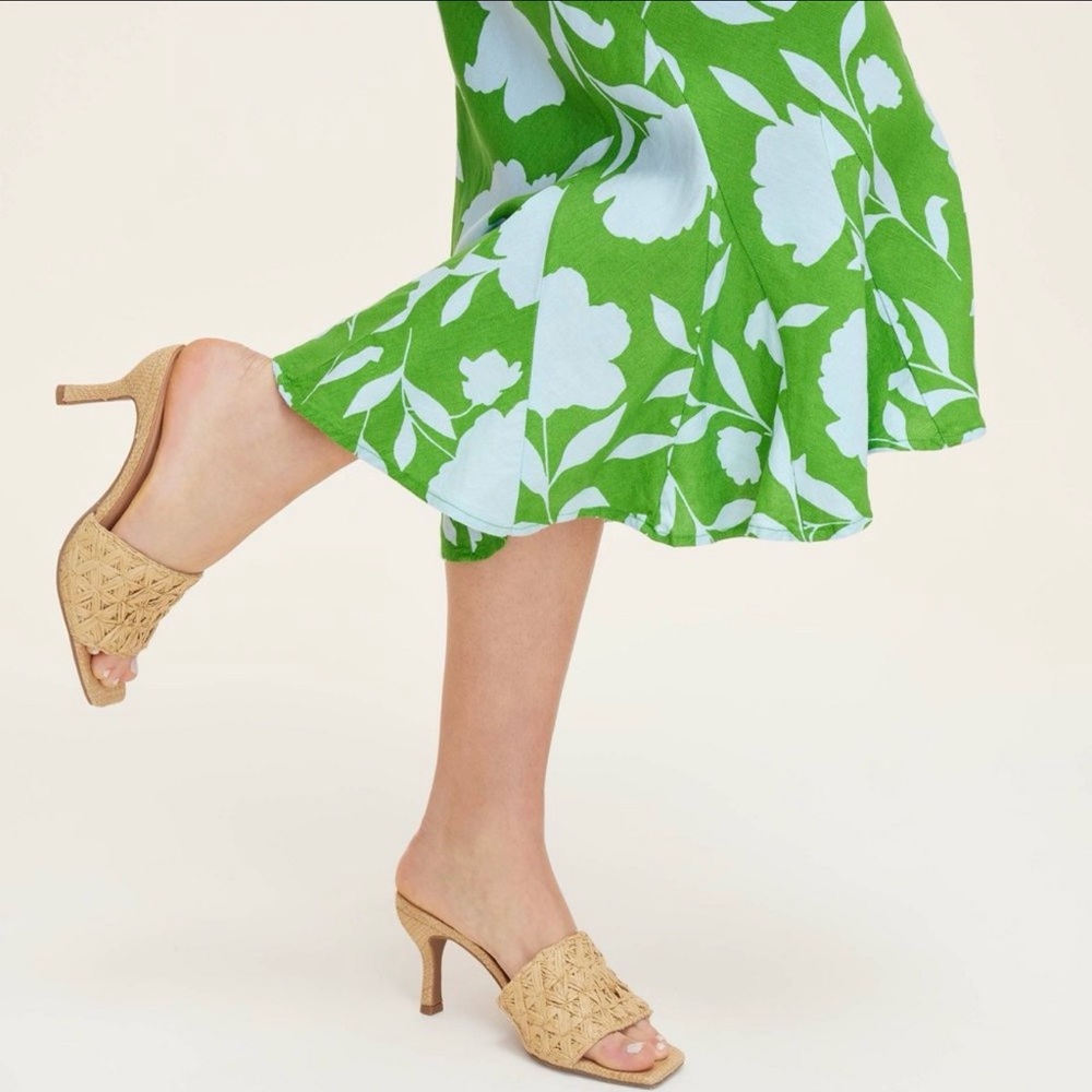 Kate Spade Green and Blue Floral Midi Skirt - Picture 3 of 4